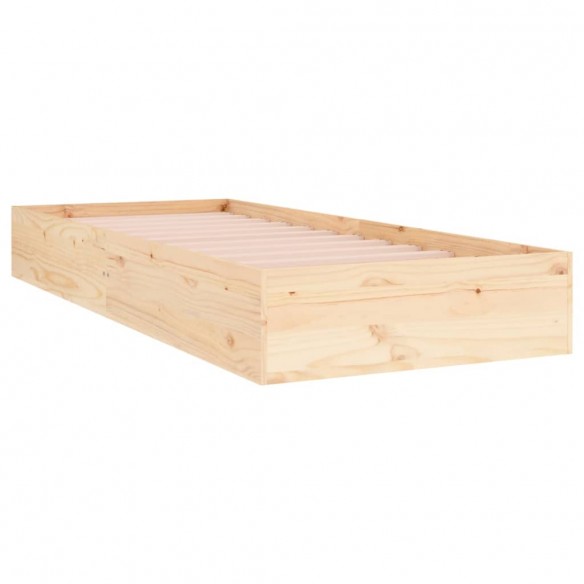 Cadre de lit bois massif 75x190 cm petit simple