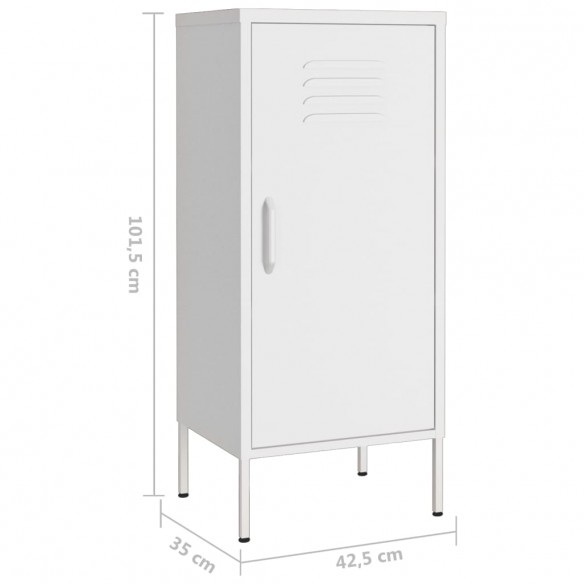 Armoire de rangement Blanc 42,5x35x101,5 cm Acier