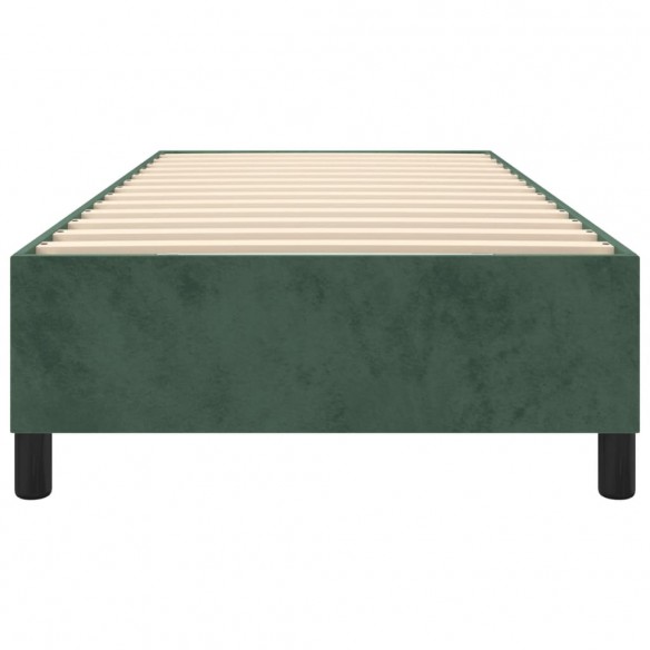 Cadre de lit Vert foncé 90x200 cm Velours