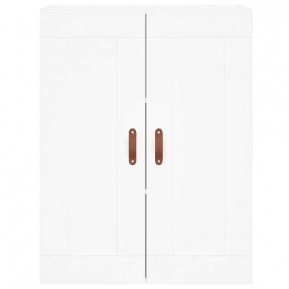 Armoires murales 2 pcs blanc bois d'ingénierie