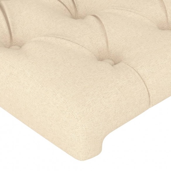 Tête de lit avec oreilles Crème 83x23x78/88 cm Tissu