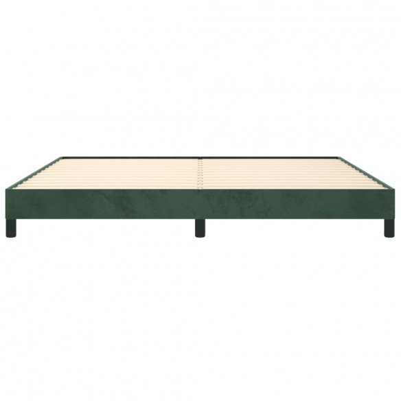 Cadre de lit Vert foncé 200x200 cm Velours