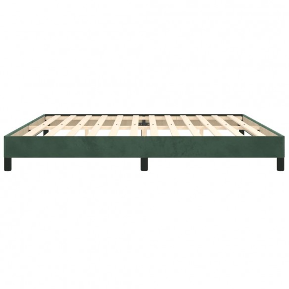 Cadre de lit Vert foncé 200x200 cm Velours