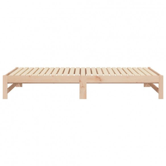 Lit coulissant 2x(100x200) cm Bois de pin massif