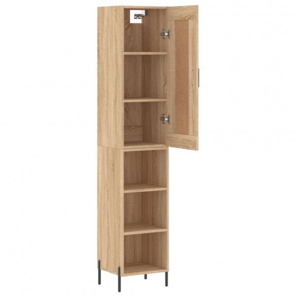 Buffet haut Chêne sonoma 34,5x34x180 cm Bois d'ingénierie