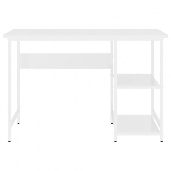 Bureau d'ordinateur Blanc 105x55x72 cm MDF et métal