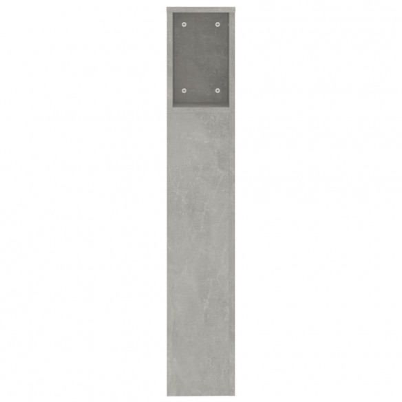 Armoire de tête de lit Gris béton 200x18,5x104,5 cm