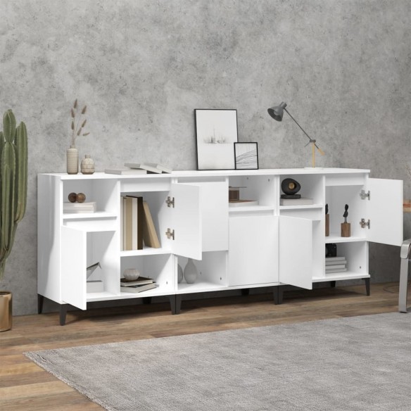 Buffets 3 pcs blanc 60x35x70 cm bois d'ingénierie