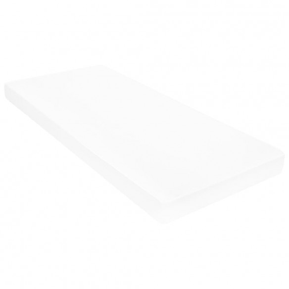 Lit de repos avec matelas 90x200 cm Blanc Bois de pin massif