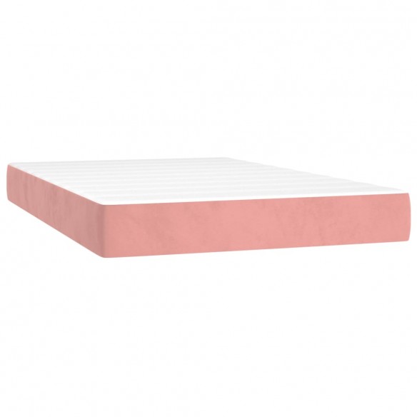 Matelas de lit à ressorts ensachés Rose 120x200x20 cm Velours