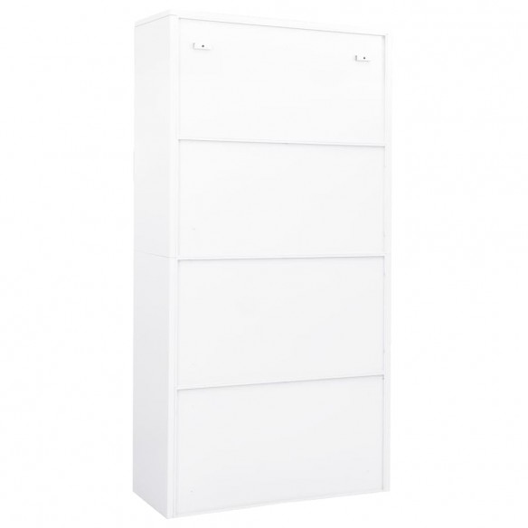 Armoire de bureau Blanc 90x40x180 cm Acier