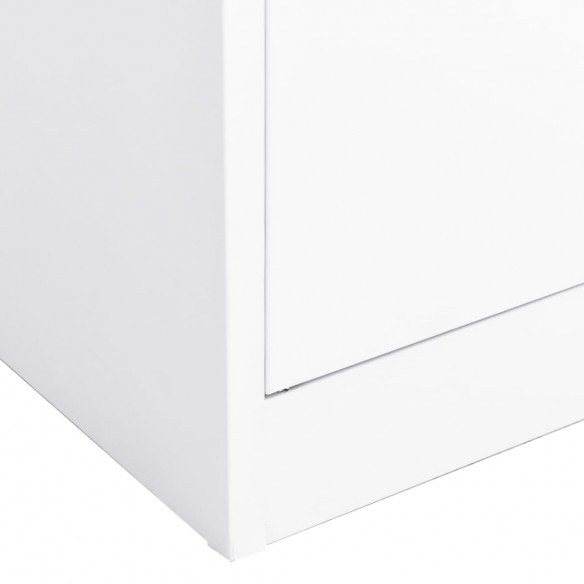 Armoire de bureau Blanc 90x40x180 cm Acier