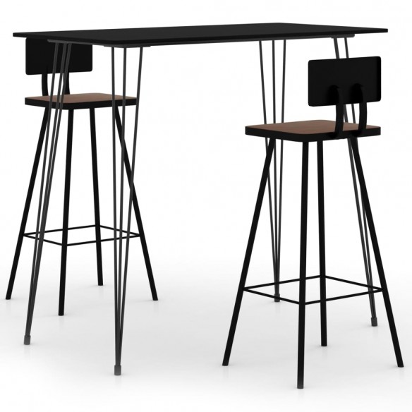 Ensemble de bar 3 pcs Noir