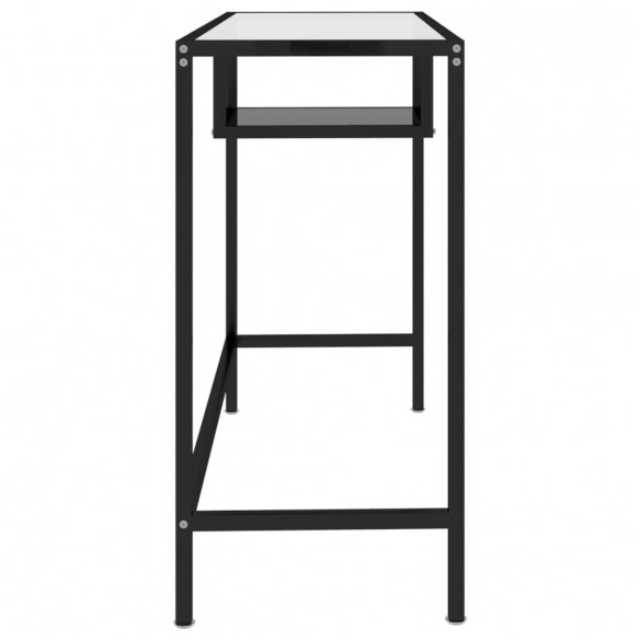 Bureau d'ordinateur Noir 100x36x74 cm Verre