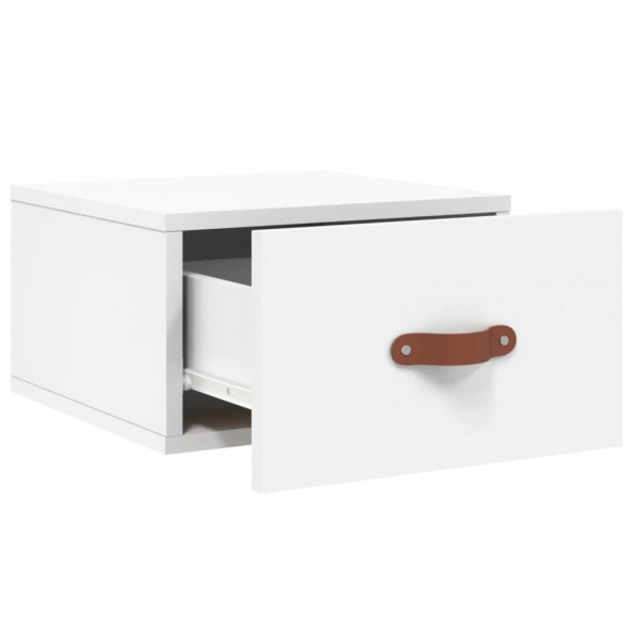 Tables de chevet murales 2 pcs blanc 35x35x20 cm