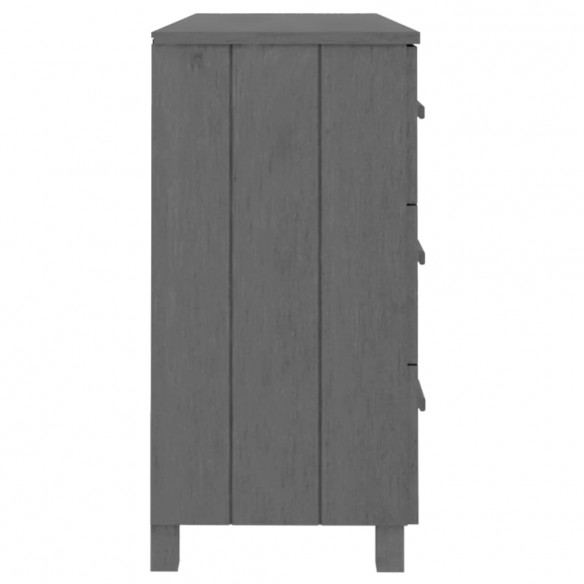 Buffet HAMAR Gris foncé 113x40x80 cm Bois massif de pin