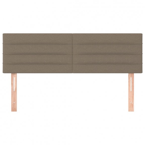 Têtes de lit 2 pcs Taupe 72x5x78/88 cm Tissu