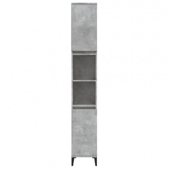 Armoire de salle de bain gris béton 30x30x190 cm