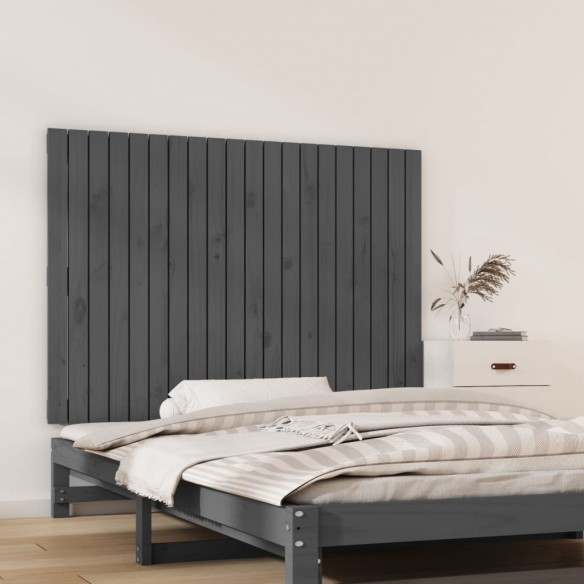 Tête de lit murale Gris 127,5x3x90 cm Bois massif de pin