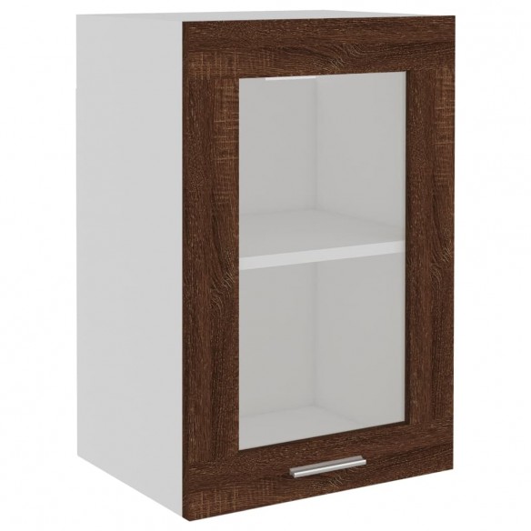 Armoire vitrée suspendue Chêne marron 40x31x60 cm