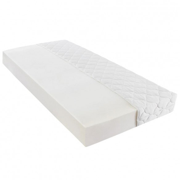 Lit avec matelas Blanc Similicuir 90 x 200 cm