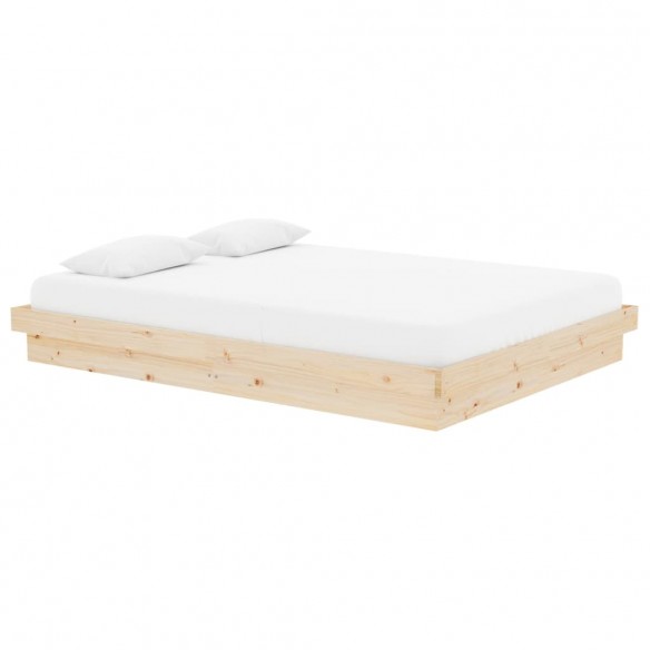 Cadre de lit bois massif 135x190 cm double