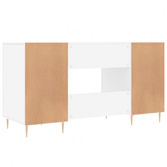 Bureau blanc 140x50x75 cm bois d'ingénierie