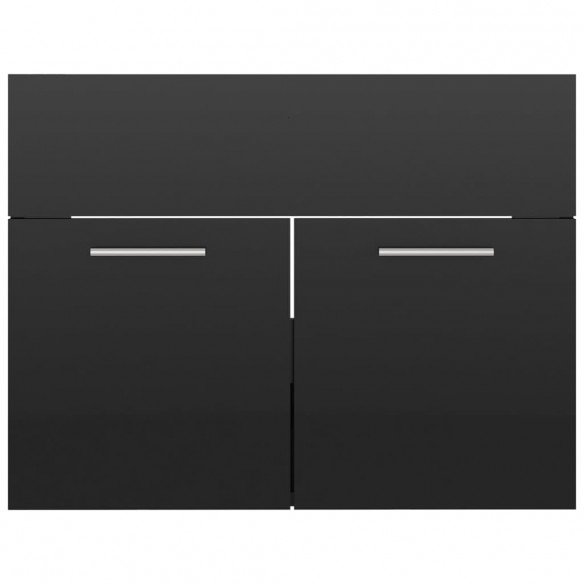 Ensemble de meubles de salle de bain 2 pcs Noir brillant