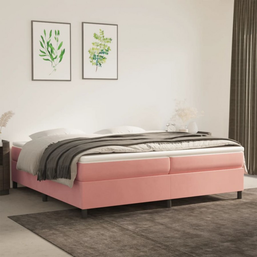 Cadre de lit Rose 200x200 cm Velours