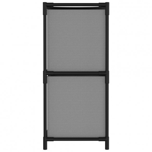 Armoire de rangement 4 paniers en tissu Gris 63x30x71 cm Acier