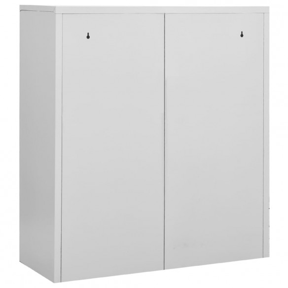 Armoire de bureau Gris clair 90x40x102 cm Acier