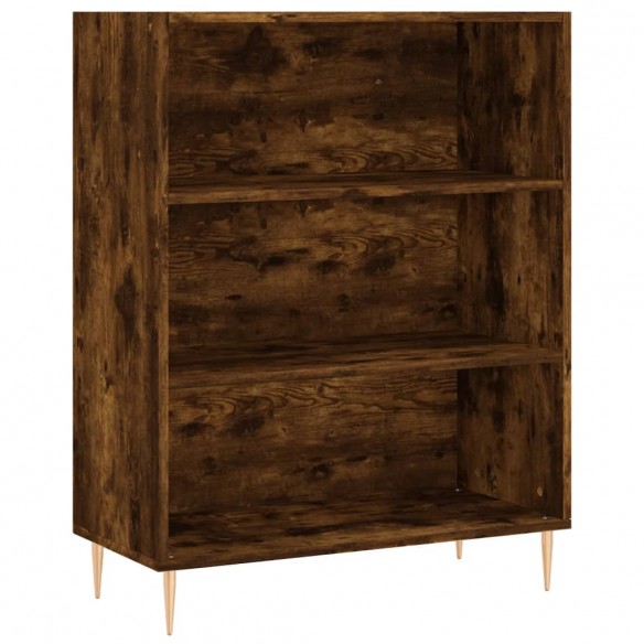 Buffet haut Chêne fumé 69,5x34x180 cm Bois d'ingénierie