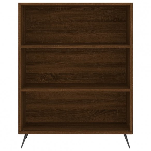 Buffet haut Chêne marron 69,5x34x180 cm Bois d'ingénierie