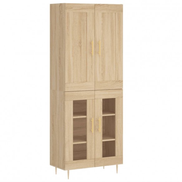 Buffet haut Chêne sonoma 69,5x34x180 cm Bois d'ingénierie