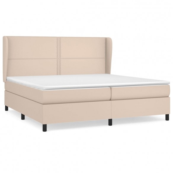 Cadre de lit avec matelas Cappuccino 200x200 cm