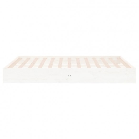 Cadre de lit blanc bois massif 120x200 cm