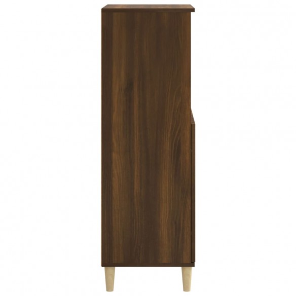 Buffet haut Chêne marron 60x36x110 cm Bois d'ingénierie