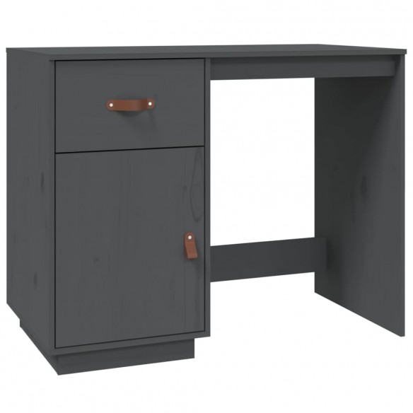 Bureau Gris 95x50x75 cm Bois massif de pin