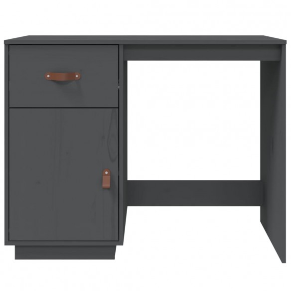 Bureau Gris 95x50x75 cm Bois massif de pin