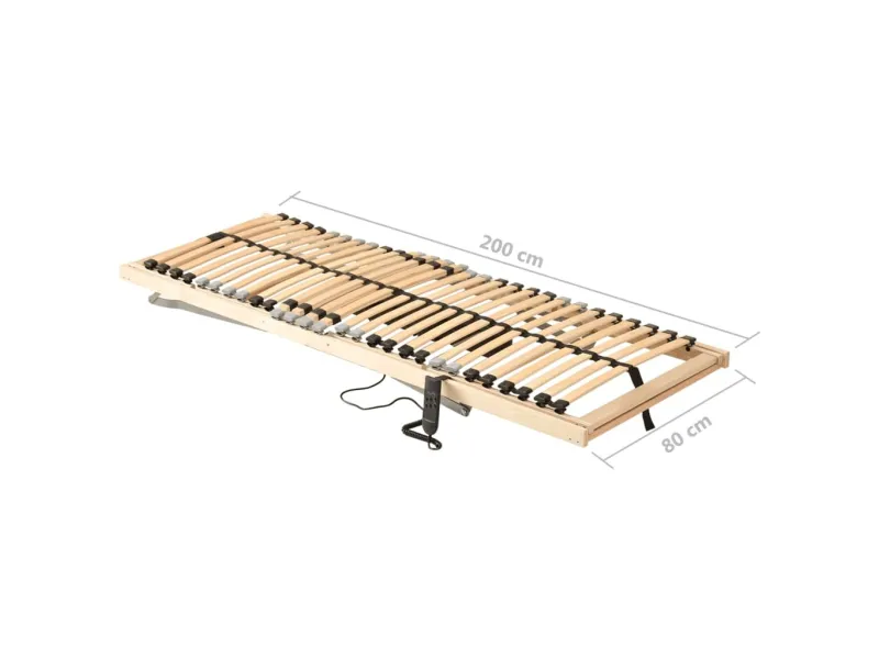 Sommier à lattes électrique avec 28 lattes 7 zones 80x200 cm