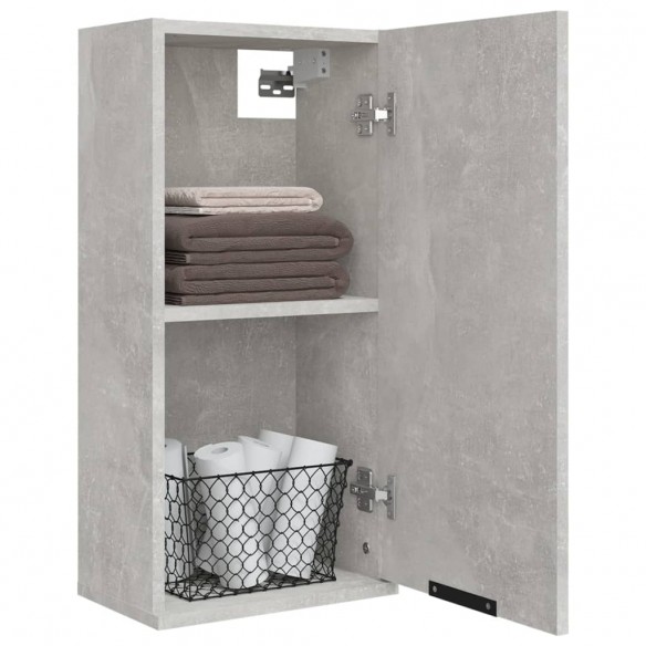 Armoire de salle de bain murale Gris béton 32x20x67 cm