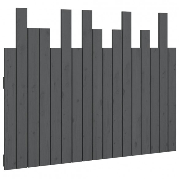 Tête de lit murale Gris 108x3x80 cm Bois massif de pin