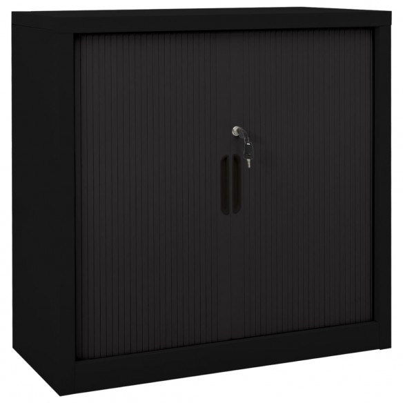 Armoire à portes coulissantes Noir 90x40x90 cm Acier