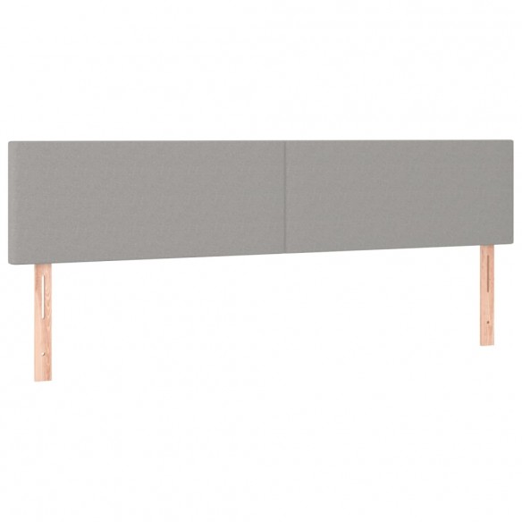 Tête de lit à LED Gris clair 200x5x78/88 cm Tissu