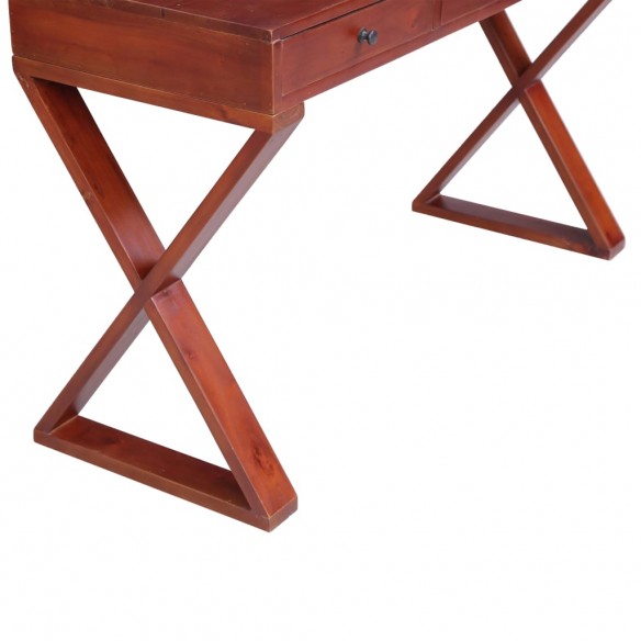 Bureau d'ordinateur Marron 132x47x77 cm Bois d'acajou massif