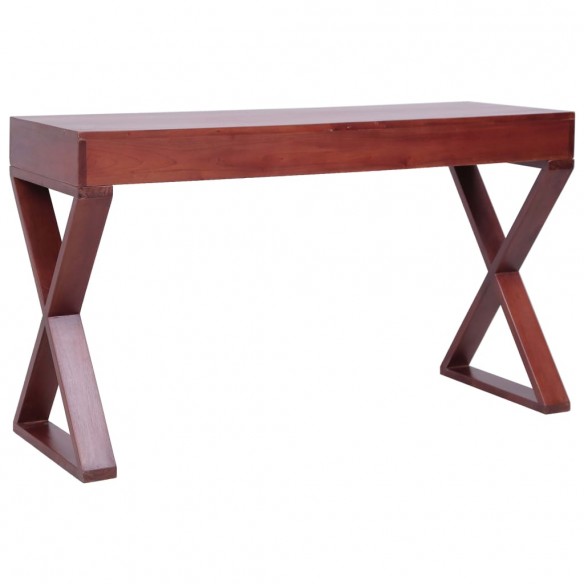 Bureau d'ordinateur Marron 132x47x77 cm Bois d'acajou massif