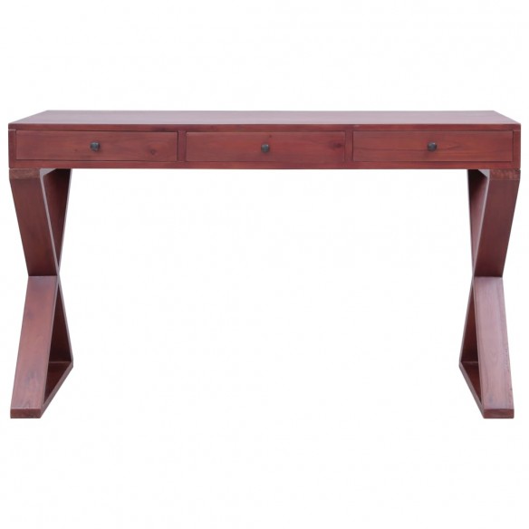 Bureau d'ordinateur Marron 132x47x77 cm Bois d'acajou massif