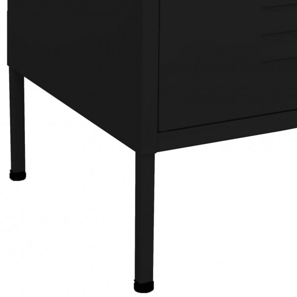 Armoire de rangement Noir 80x35x101,5 cm Acier