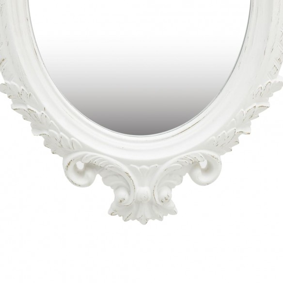 Miroir mural style château 56x76 cm Blanc