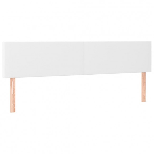 Têtes de lit 2 pcs Blanc 100x5x78/88 cm Similicuir